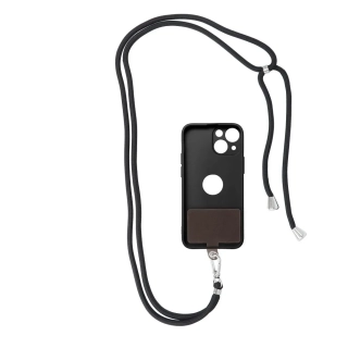 Univerzální dlouhý popruh SWING 6mm Crossbody přes rameno nebo kolem krku - černý