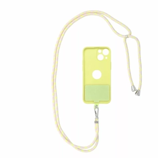 Univerzální dlouhý popruh SWING 6mm Crossbody přes rameno nebo kolem krku - žluto šedý