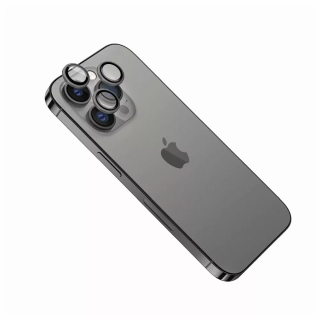 Ochranné tvrzené sklo na čočky fotoaparátu FIXED Camera Glass pro Apple iPhone 15 Pro / 15 Pro Max Space Gray (8591680156771)