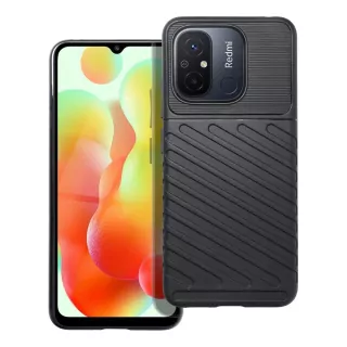 Odolnější gumové pouzdro Armored Thunder na mobil Xiaomi Redmi 12C Černé