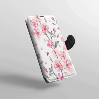 Flipové pouzdro Mobiwear na mobil Xiaomi 12 Pro - M124S Růžové květy - VÝPRODEJ