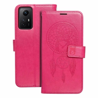 Flipové pouzdro Coolcase Mezzo na mobil Xiaomi Redmi Note 12S - Magenta lapač snů