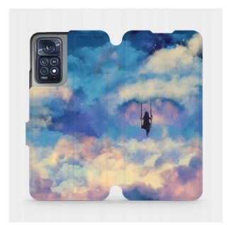 Flipové pouzdro Mobiwear na mobil Xiaomi Redmi Note 11S 5G / Xiaomi POCO M4 Pro 5G - MR09S Dívka na houpačce v oblacích - VÝPRODEJ