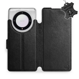 Kožené flip pouzdro Mobiwear - Honor Magic5 Lite 5G - Černé