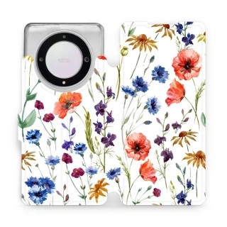 Flipové pouzdro Mobiwear - Honor Magic5 Lite 5G - MP04S Luční kvítí