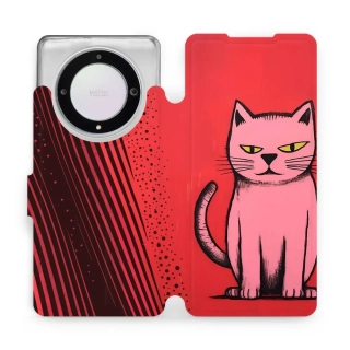 Flipové pouzdro Mobiwear - Honor Magic5 Lite 5G - VP54S Kocourek