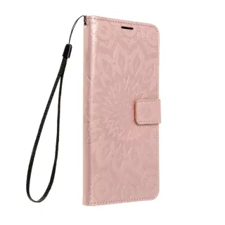 Flipové pouzdro Coolcase Mezzo na mobil Samsung Galaxy S23 FE - Rose gold mandala