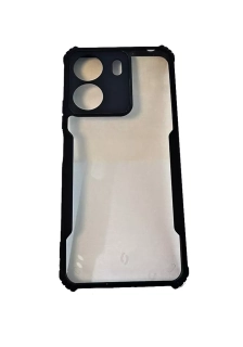 Pevné odolné pouzdro ALIGATOR BUMPERZZ na mobil Xiaomi Redmi 13C / Poco C65 Čiré - černé