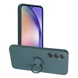 Silikonové pouzdro Forcell RING CASE na mobil Samsung Galaxy A25 5G zelené