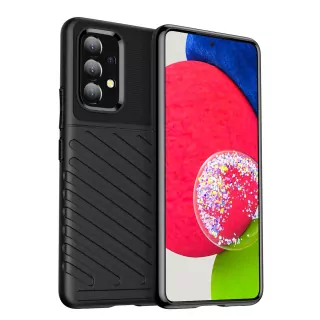 Odolnější gumové pouzdro Armored Thunder na mobil Samsung Galaxy S23 FE Černé