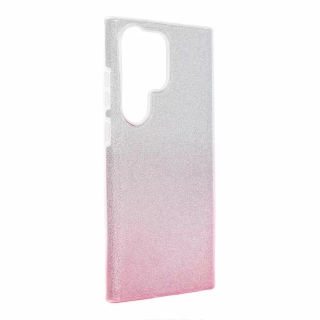 Třpytivé pouzdro Coolcase Shining na mobil Samsung Galaxy S24 Ultra Pink Silver