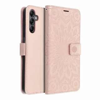 Flipové pouzdro Coolcase Mezzo na mobil Samsung Galaxy A15 / A15 5G - Růžová mandala