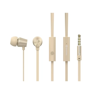 Sluchátka do uší SWISSTEN EARBUDS DYNAMIC YS500, 3,5mm jack, zlatavá