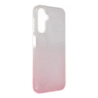 Třpytivé pouzdro Coolcase Shining na mobil Samsung Galaxy A35 5G Stříbrné - Růžové