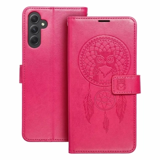 Flipové pouzdro Coolcase Mezzo na mobil Samsung Galaxy A55 5G - Magenta lapač snů se sovou
