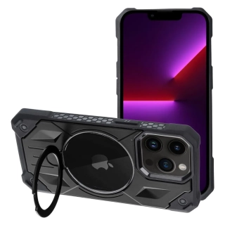 Odolné pouzdro Armor Mag Cover na mobil Apple iPhone 13 Pro - černé - MagSafe kompatibilní