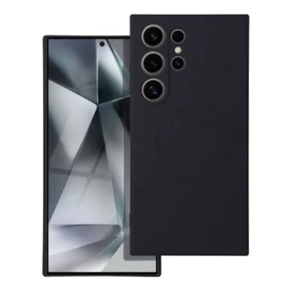Silikonové pouzdro Silicone Mag Cover na mobil Samsung Galaxy S24 Ultra černé s podporou MagSafe