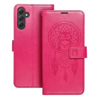 Knížkové flip pouzdro Coolcase Mezzo na mobil Samsung Galaxy A14 / A14 5G - Magenta lapač snů