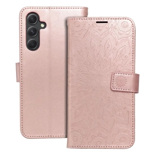 Knížkové flip pouzdro Coolcase Mezzo na mobil Samsung Galaxy A14 / A14 5G - Růžová mandala