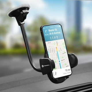Univerzální držák do auta Forcell FORCELL OVAL na sklo i do mřížky pro mobily (rameno 27cm)