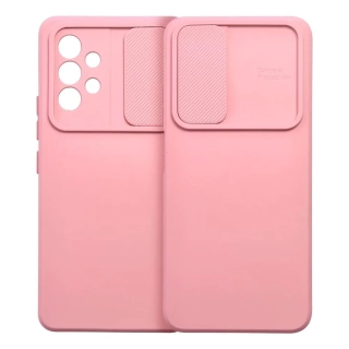 Silikonové pouzdro SLIDE Case s krytkou fotoaparátu - Samsung Galaxy A35 5G Růžové