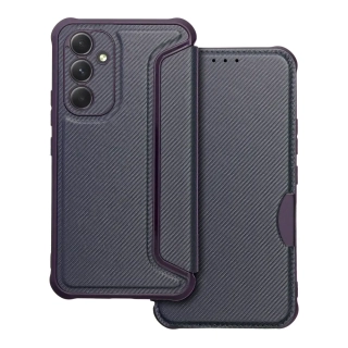 Ultimátní knížkové flip pouzdro Coolcase RAZOR Carbon - Samsung Galaxy A55 5G - tmavě modré