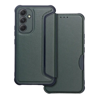Ultimátní knížkové flip pouzdro Coolcase RAZOR Carbon - Samsung Galaxy A25 5G - tmavě zelené