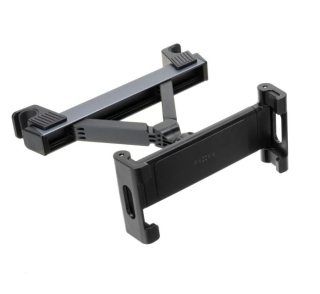 Držák do auta pro velké tablety FIXED Tab Passenger Max s uchycením do opěrky hlavy a posuvným ramenem, šedý