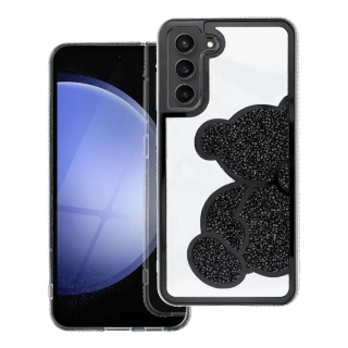 Třpytivé pouzdro Coolcase TEDDY BEAR  - Samsung Galaxy A35 5G černé