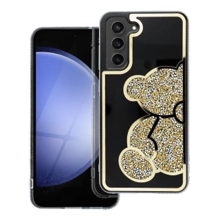 Třpytivé pouzdro Coolcase TEDDY BEAR  - Samsung Galaxy A35 5G zlatavé