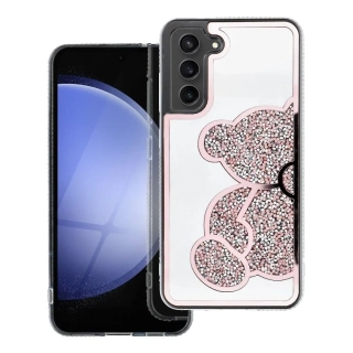 Třpytivé pouzdro Coolcase TEDDY BEAR  - Samsung Galaxy A35 5G růžové