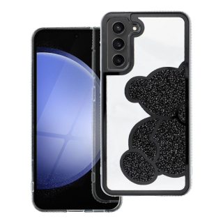 Třpytivé pouzdro Coolcase TEDDY BEAR  - Samsung Galaxy A25 5G černé