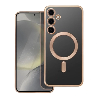 Silikonové pouzdro Matte Mag Cover - Samsung Galaxy S24 Plus s podporou MagSafe - gold
