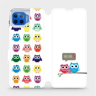 Knížkové flip pouzdro Mobiwear -  Motorola Moto G 5G Plus - MH13P Owls hoo hoo - VÝPRODEJ