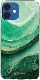 Silikonové pouzdro Mobiwear - Apple 12/12 Pro - B008F Zelený mramor - VÝPRODEJ