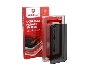 Ochranné 3D sklo Gushield GUGP005 - Apple iPhone 12 Mini s aplikátorem a privátním filtrem (0745314106702)