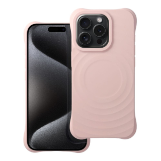 Pouzdro Zephyr Mag Cover - Apple iPhone 15 Pro s podporou MagSafe, pískově růžové