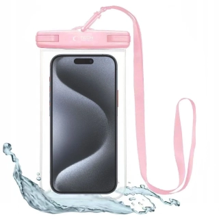 Vodotěsný obal - Tech-Protect Waterproof UWC7 - IPX8 a kvalitním uzamykacím systémem, pro mobily až do 6,9" - růžový