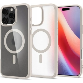 Odolnější pouzdro SPIGEN Ultra Hybrid Mag s MagSafe - Apple iPhone 16 Pro - Frost natural titanium