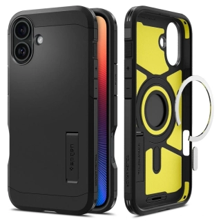 Odolné pouzdro SPIGEN Tough Armor Mag s MagSafe - Apple iPhone 16 Plus - Black se stojánkem