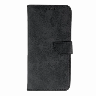 Flip knížkové pouzdro Leather Book z eko kůže - Apple iPhone 16 - černé