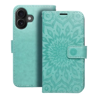 MEZZO Book - Apple iPhone 16 - flip knížkové pouzdro - Zelená mandala
