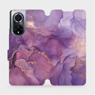 Knížkové flip pouzdro Mobiwear - Huawei Nova 9 - VP20S Fialový mramor - VÝPRODEJ
