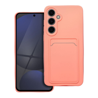 Silikonové pouzdro Card Case na mobil Samsung Galaxy S24 FE - Růžové