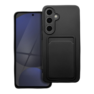 Silikonové pouzdro Card Case na mobil Samsung Galaxy S24 FE - Černé