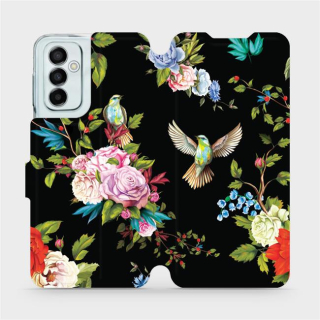 Knížkové flip pouzdro Mobiwear - Samsung Galaxy M23 5G - VD09S Ptáčci a květy - VÝPRODEJ
