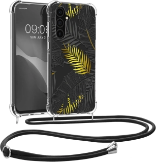 Crossbody pouzdro kwmobile - Samsung Galaxy A15 / A15 5G s popruhem - Palm leaves