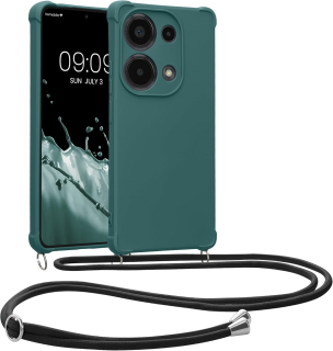 Crossbody pouzdro kwmobile - Xiaomi Redmi Note 13 Pro 4G / Poco M6 Pro 4G s popruhem - Petrol