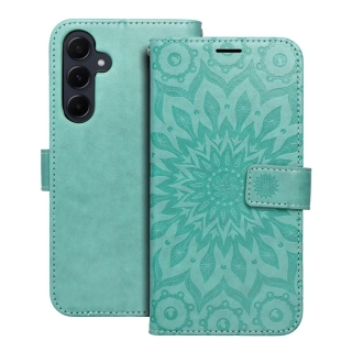 Knížkové flip pouzdro Coolcase Mezzo - Samsung Galaxy S24 FE - Zelená mandala