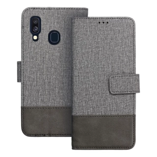 Knížkové flip pouzdro - Samsung Galaxy A40 - COOLCASE GOMMA BOOK - šedé